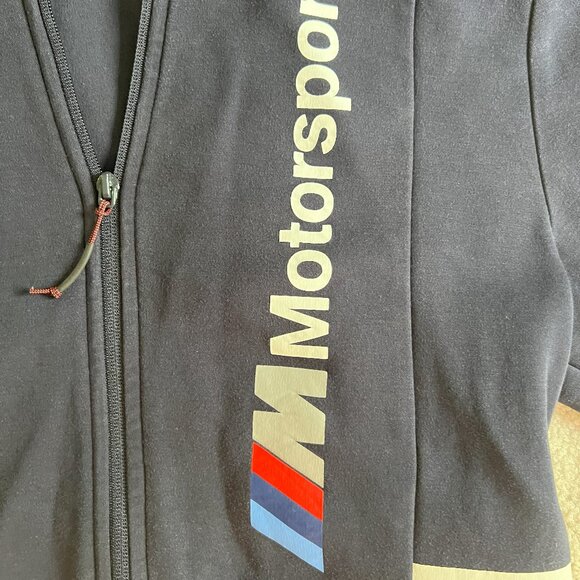 BMW Motorsport PUMA Hooded Sweat Jacket Team Navy - Size Small - Picture 2 of 7